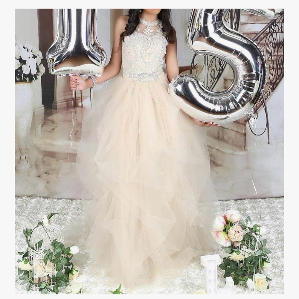 Elegant Cream Maxi Skirt for Women